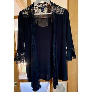 Womens Liz McCoy Lycra and Lace Top